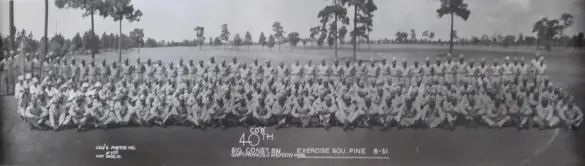 40th Signal Construction Battalion at Camp Gruber Oklahoma 1951